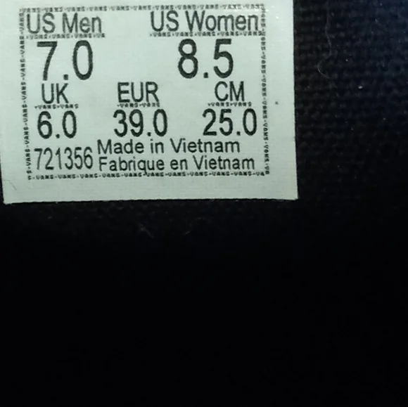 Vans Unisex Sneakers - Picture 9 of 9